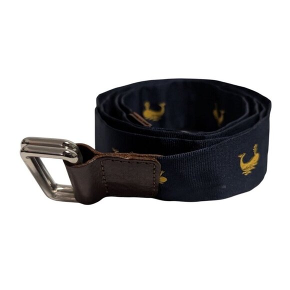 Brooks Brothers Golden Fleece Whale Belt D-Ring Leather Tab Nautical Men Size 32 - Picture 1 of 4
